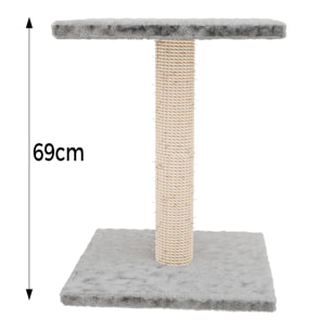 Albero per Gatto con Graffiatoio Cuccia Giocattolo Gatti Parco Giochi Tiragraffi in Sisal Naturale 69 x 40 x 40 cm