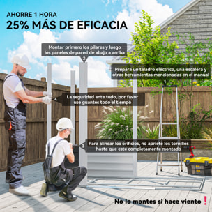 Caseta de Jardín Exterior 2,36m² 213x120x194 cm Cobertizo de Jardín Exterior con Base Refuerzo (Suelo NO Incluido) Puertas Correderas Dobles Candado Ventanas Gris Oscuro