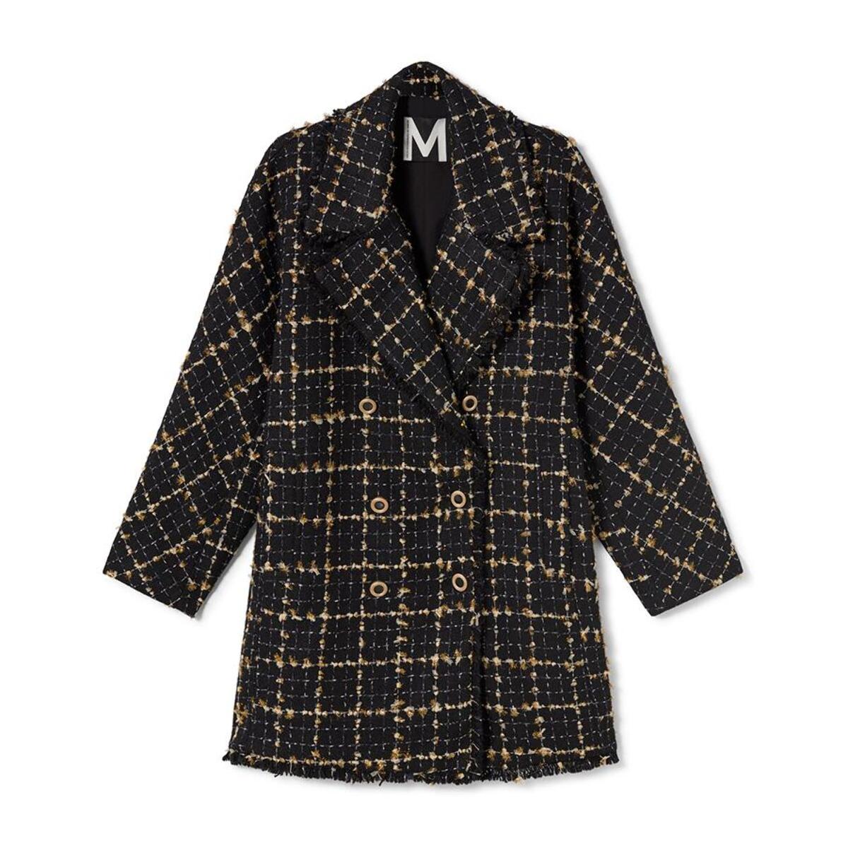 Cappotto midi con dettagli in lurex