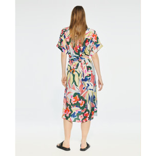 Vestito Camicia a Stampa Floreale