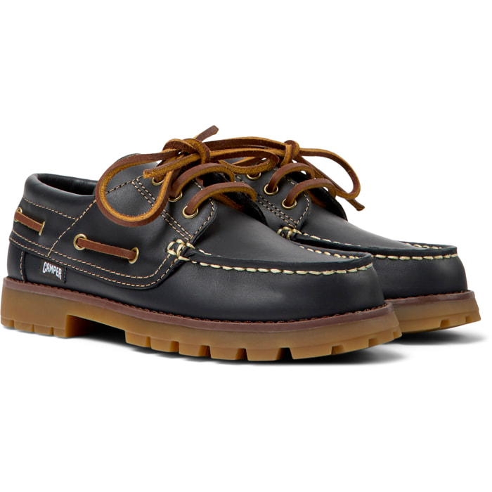 Zapatos de cordones - CAMPER Compas - Marron - Cuero liso