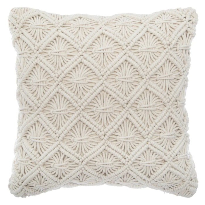 Coussin "Eté Indien" en macramé 40x40 cm