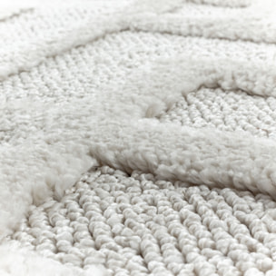 PISA - Tapis de salon rond à motif crème - PIS4708CRE