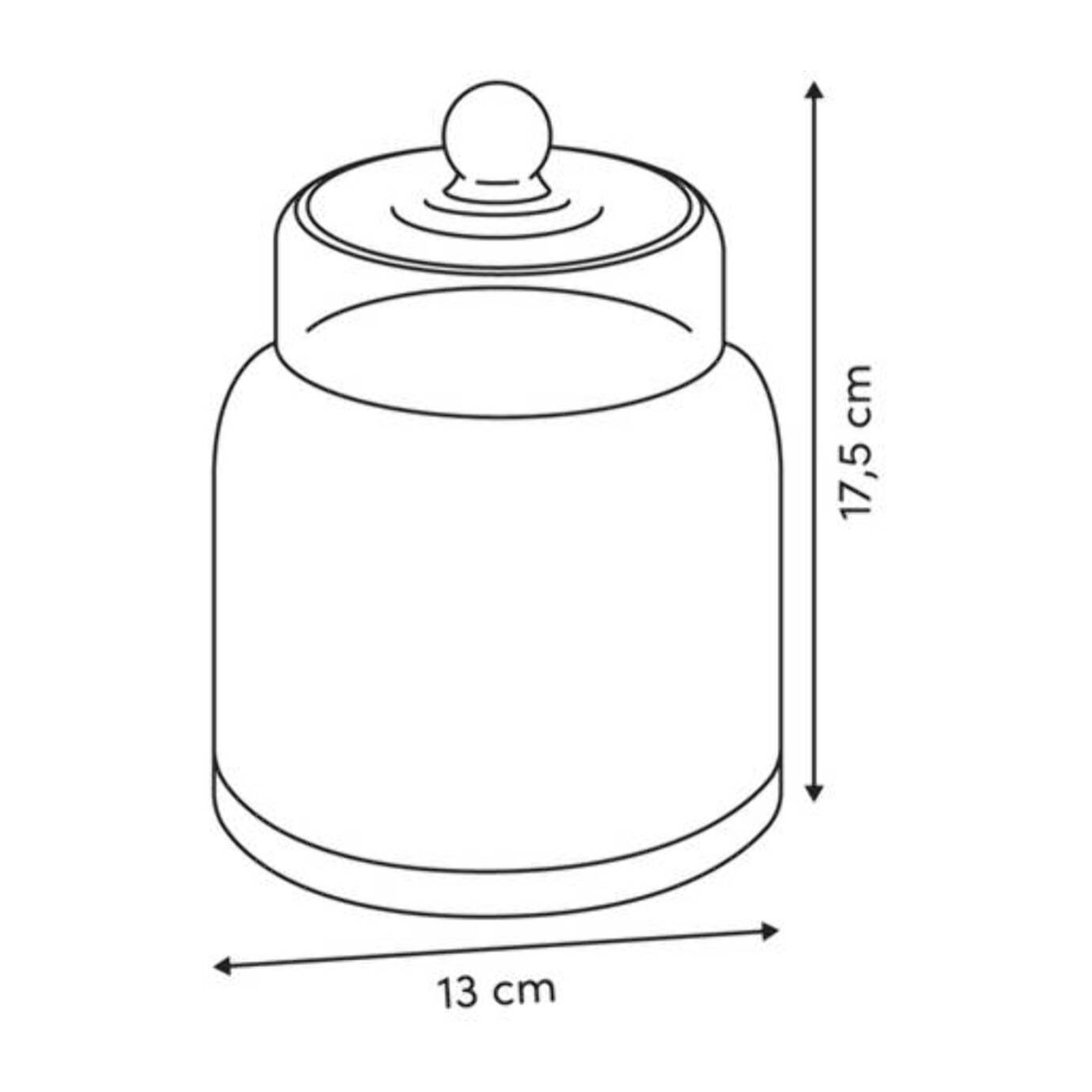 Bonbonnière Ambroisia ronde 1,2L transparent