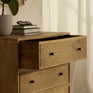 Commode Boreal -bois massif de manguier-couleur bahamas naturelles 90 x 85 x 45 cm