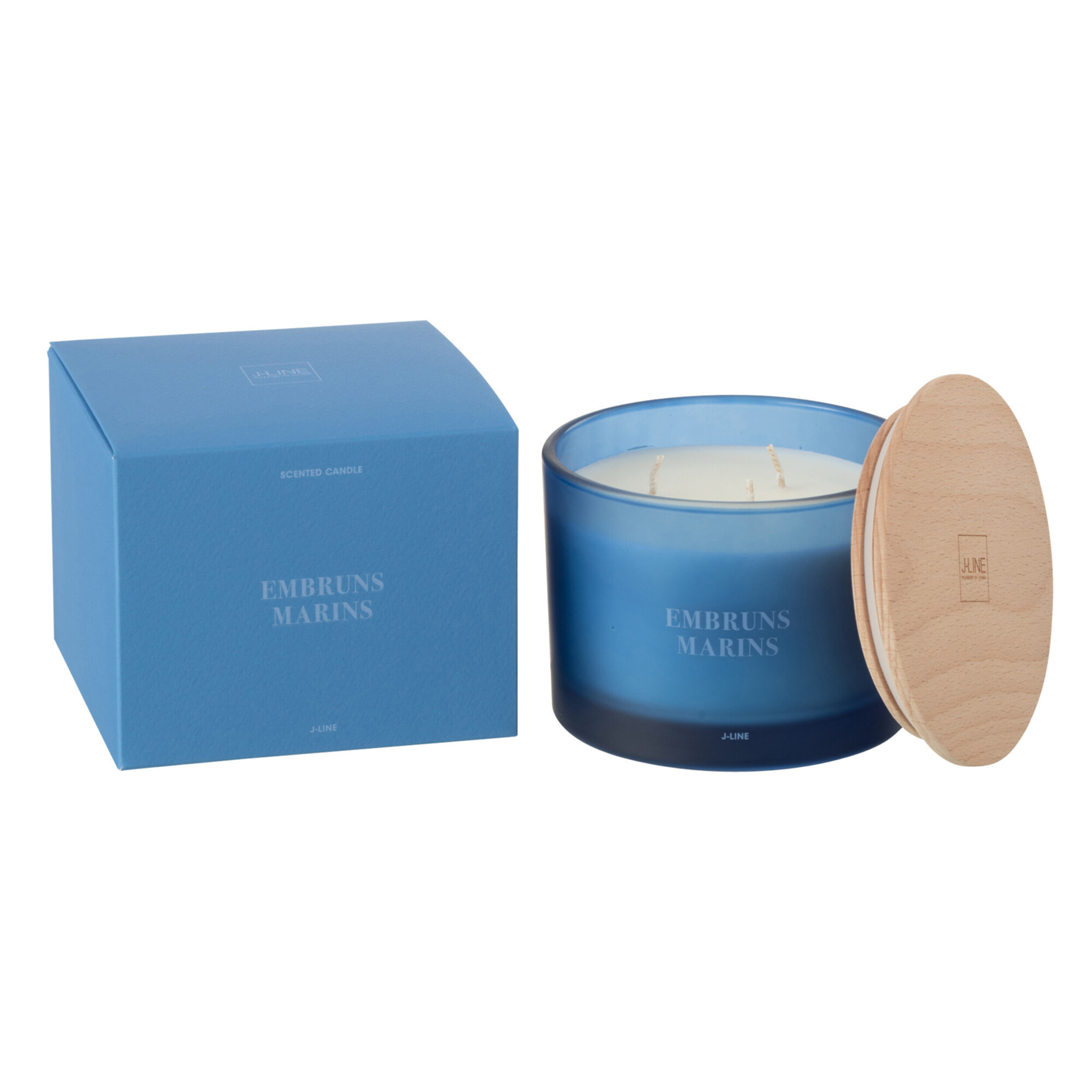 J-Line bougie parfumée Accords Essentiels - Embruns Marins - bleu - 28H