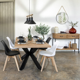 Console "Danik" - 2 tiroirs - bois et métal