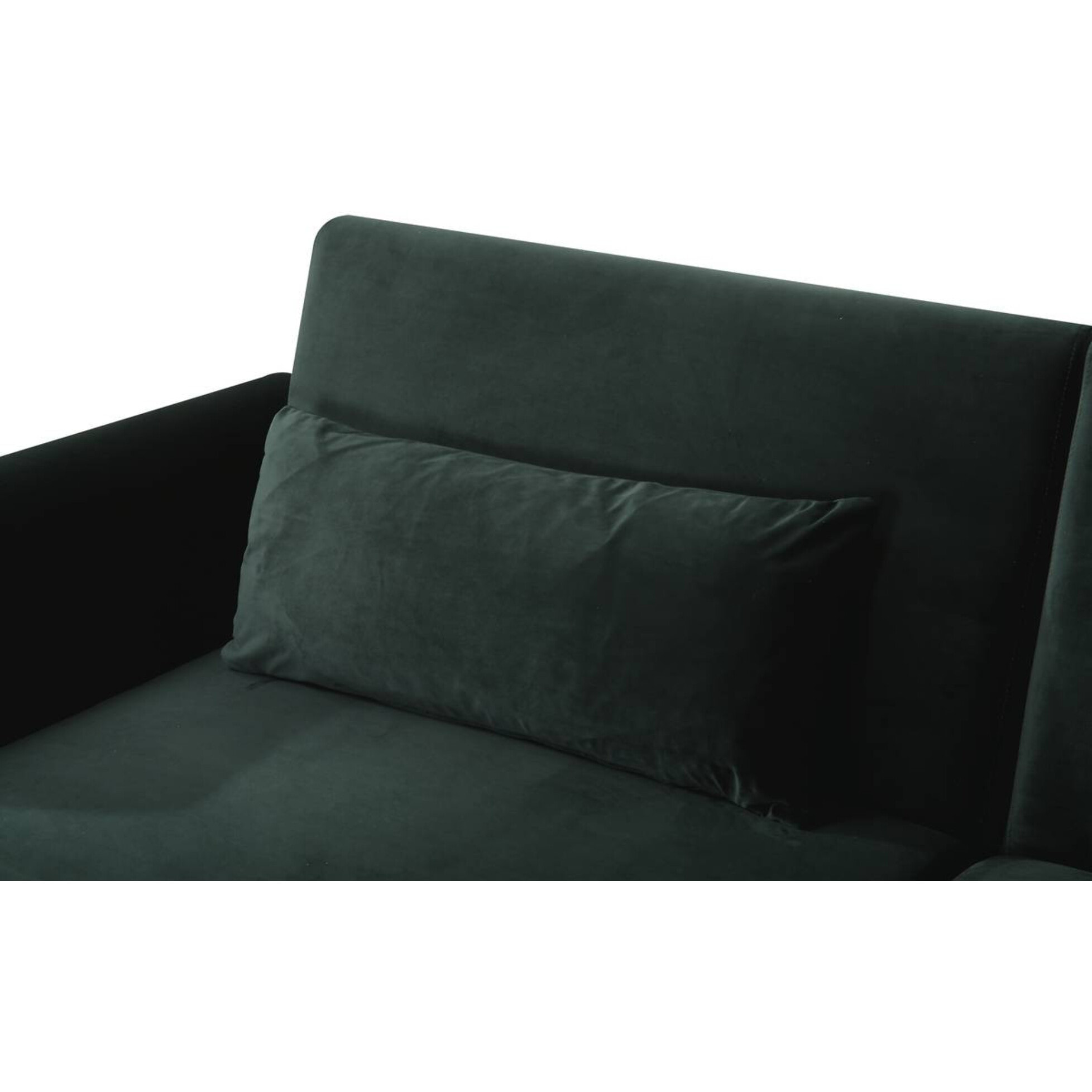 Canapé Clic Clac en velours "Donia" - 203 x 81 x 83 cm - 3 places - Vert foncé