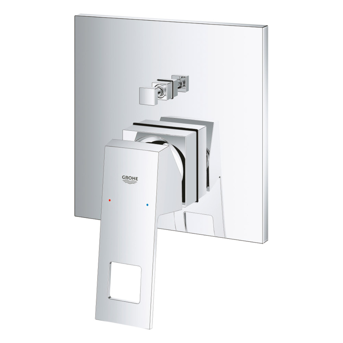 Mitigeur bain/douche Eurocube monocommande 2 sorties avec inverseur
