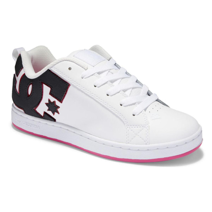 Zapatillas Sneaker DC SHOES Court graffik 300678 BLACK/WHITE/CRAZY PINK (BW1)