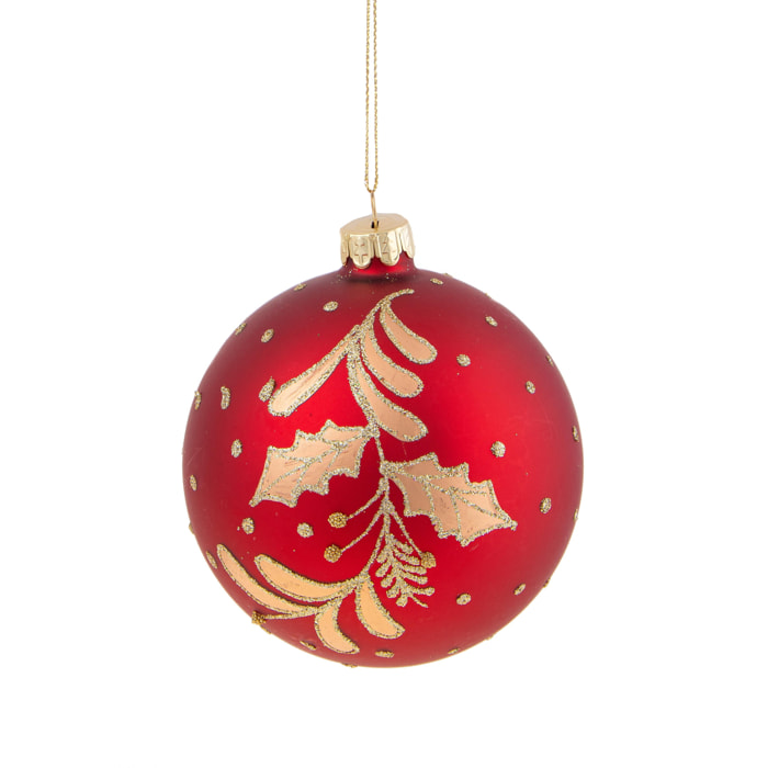 Sfera con agrifoglio - Pezzi 8 - ROSSO - Bianchi Dino SpA