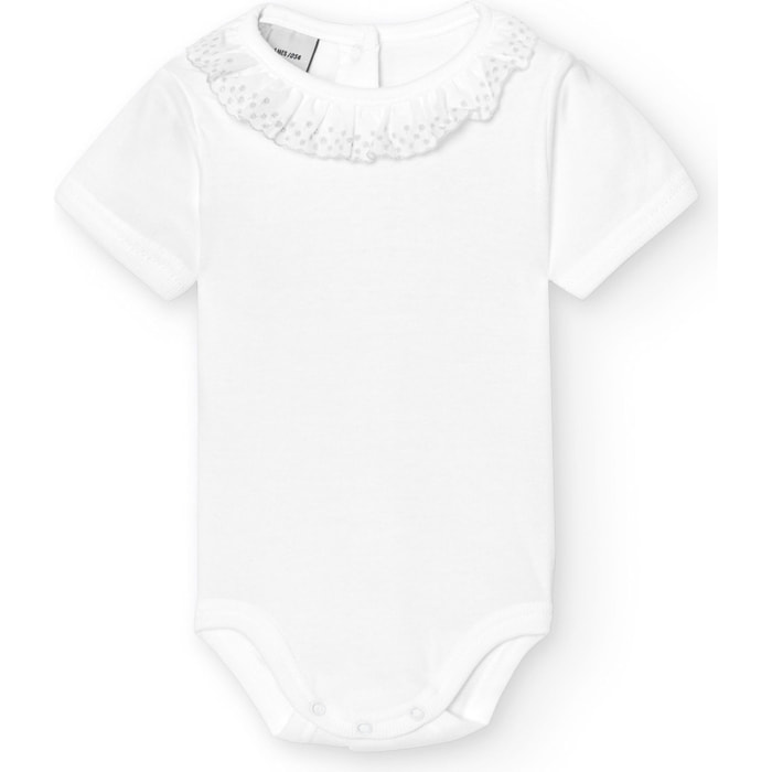 Body bebé manga corta cuello batista