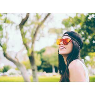 Gafas de sol OCEAN SOCOA - Transparente rojo mate / Plana roja revo