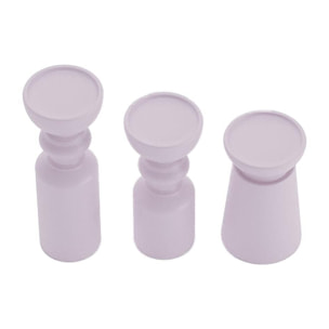 Set de 3 bougeoirs céramique design