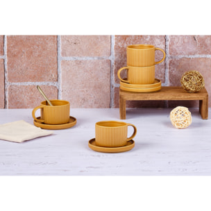 Tasse SCANDI 15cl et soucoupe Ø12cm - 8 pièces - Ocre