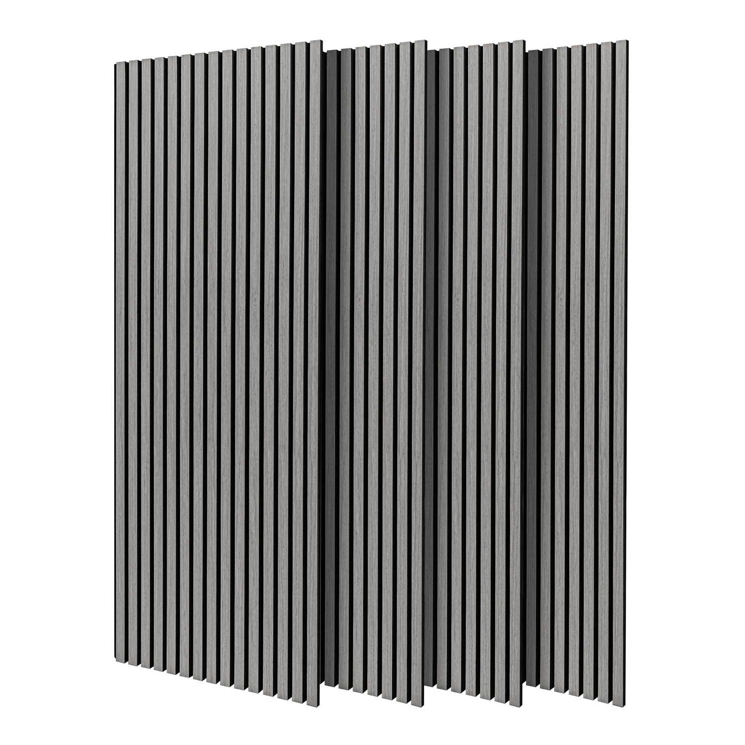 Beethoven - Set di 4 pannelli fonoassorbenti decorativi in legno 150x60 cm, grigio