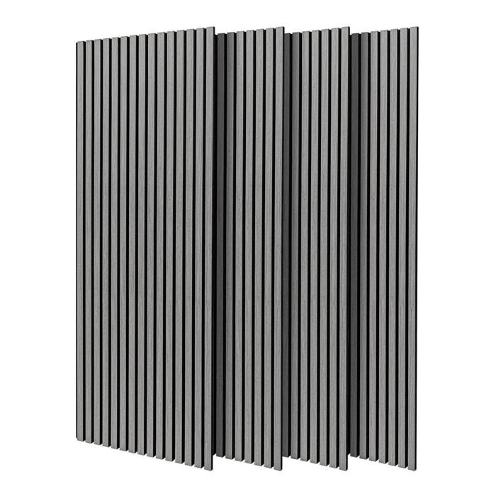 Beethoven - Set di 4 pannelli fonoassorbenti decorativi in legno 150x60 cm, grigio