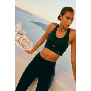 Leggings sportivi neri effetto pancia piatta