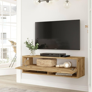 Mobile porta TV Dfantin, Credenza da soggiorno, Armadio basso per TV, Base parete attrezzata, 100x32h29 cm, Quercia