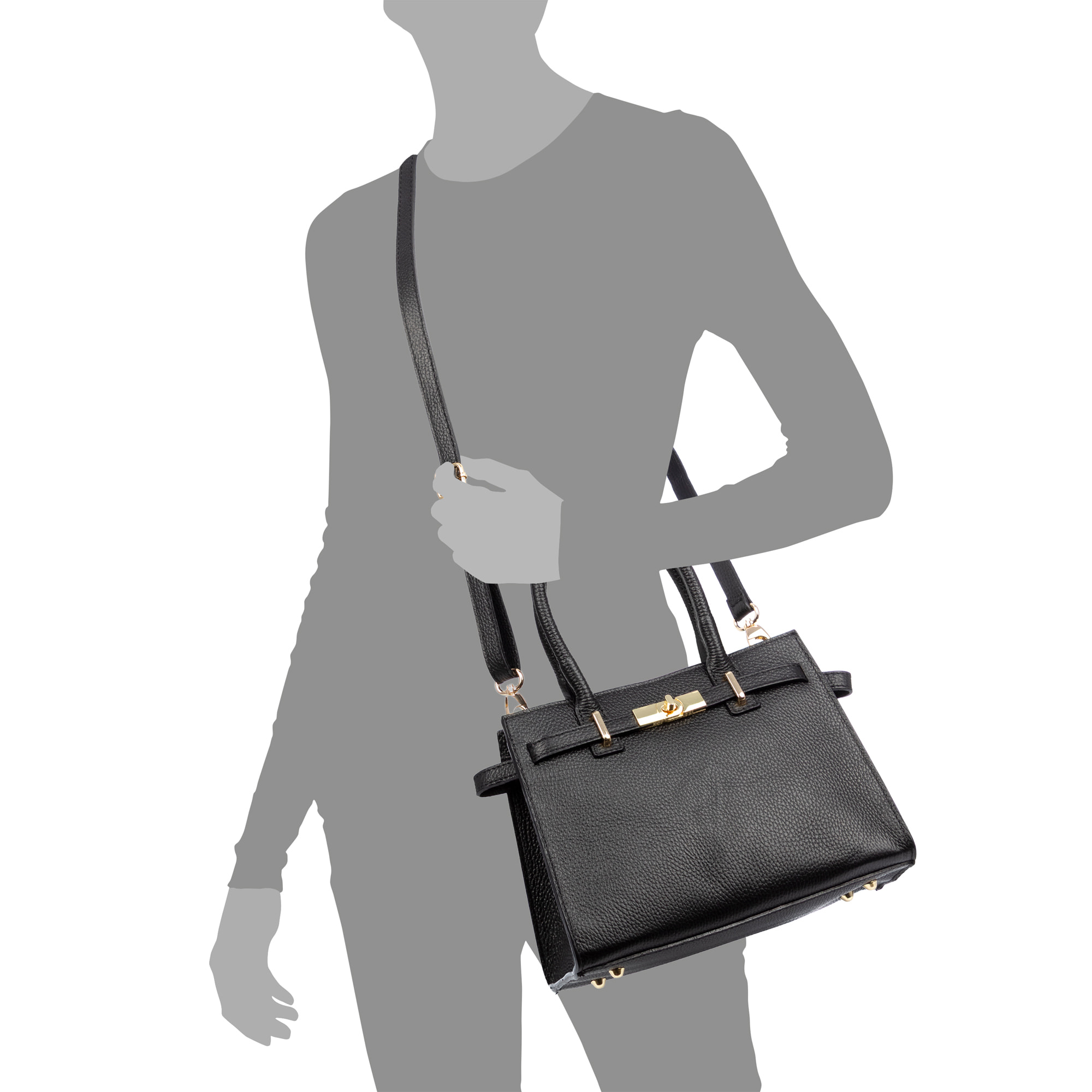 Banari borsa tote donna. Pelle autentica finitura Dollaro.