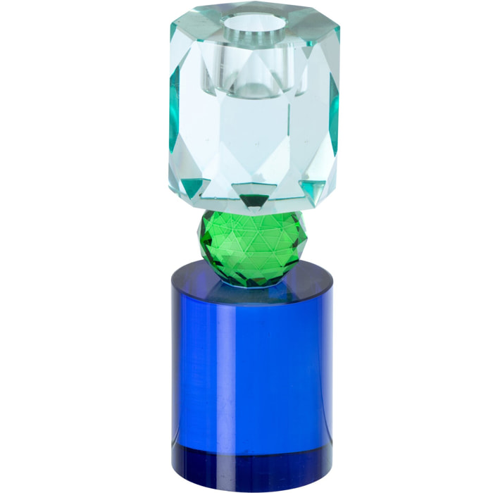 J-Line Chandelier - verre - bleu/vert