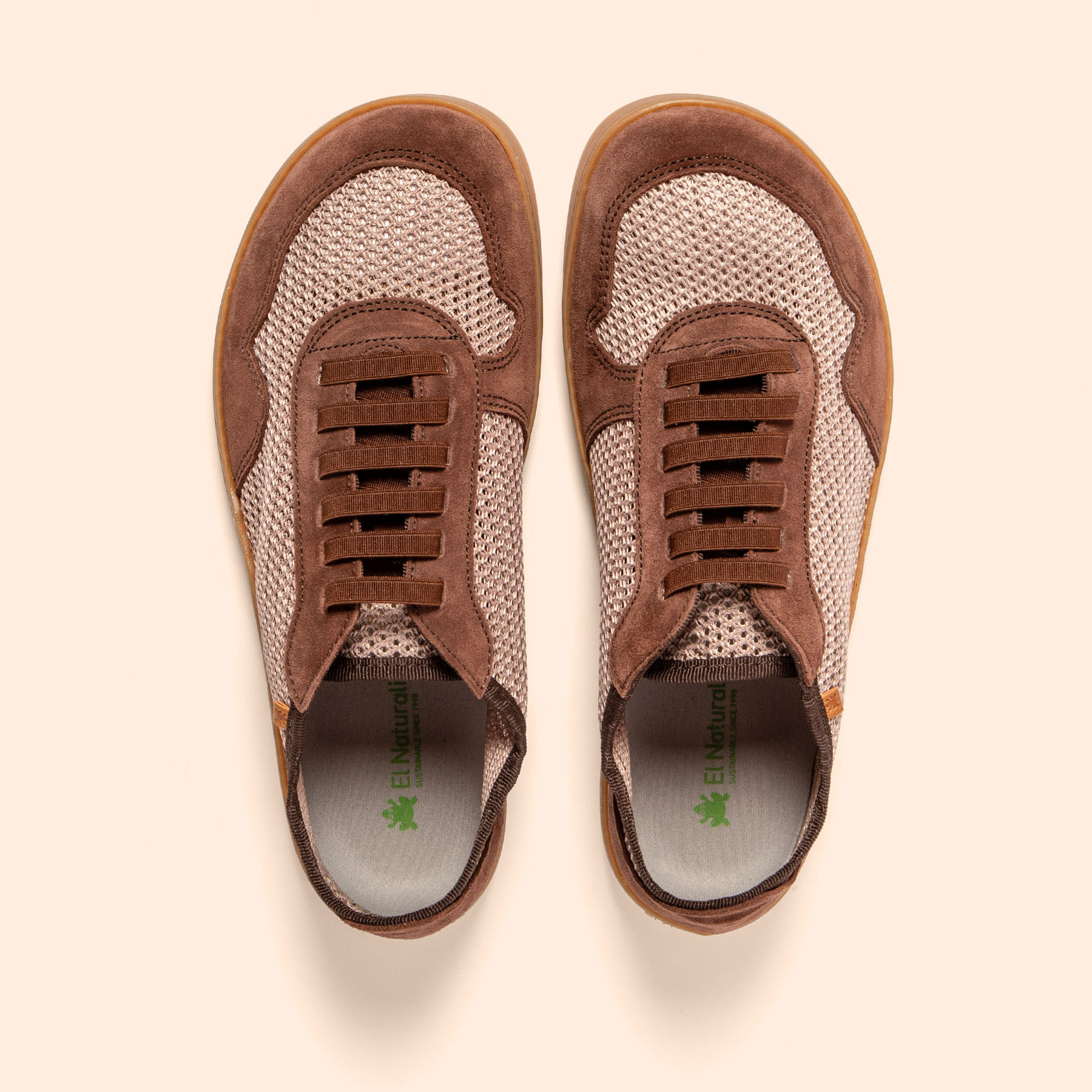 Zapatos N5914 MULTI MATERIAL CHOCOLATE/ ORIGEN color Chocolate