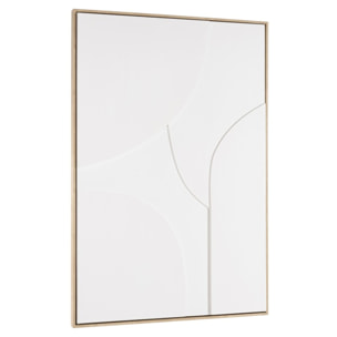 HOMER - Décoration murale 83x123cm formes abstraites blanches en relief