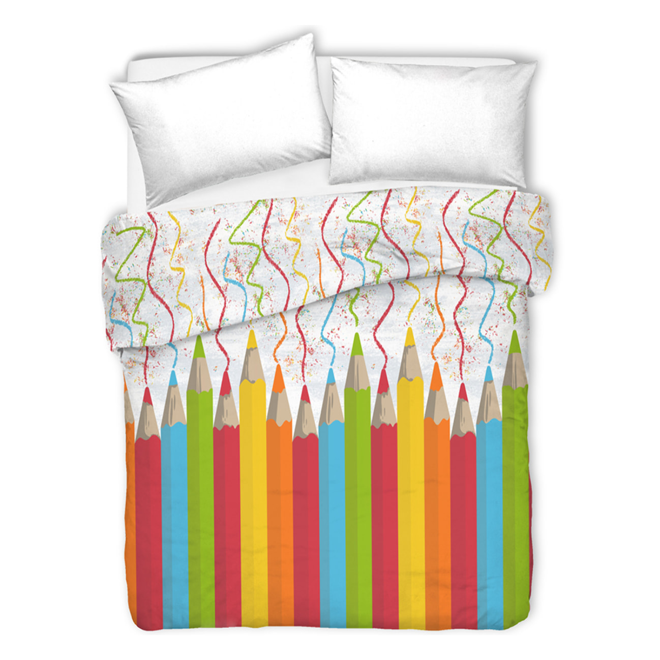 Copriletto di cotone matitoni arancio