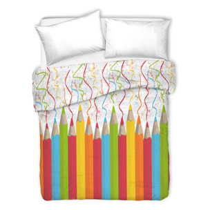 Copriletto di cotone matitoni arancio