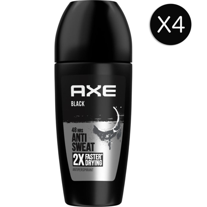4 Déodorants AXE Bille Black (Lot 4x50ml)