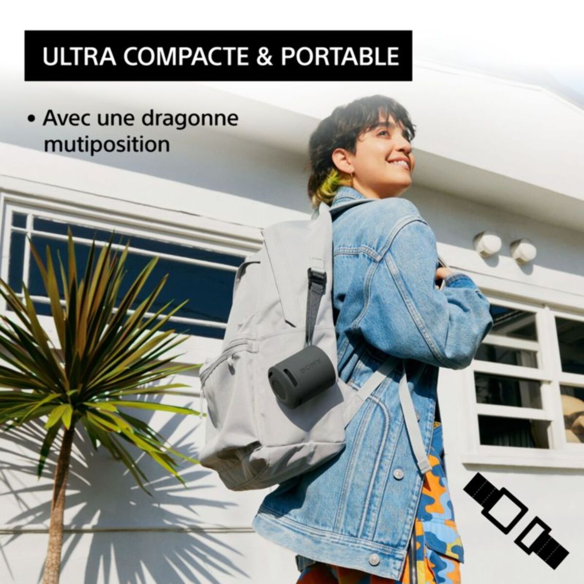 Enceinte portable SONY SRS-XB100 Noir Basalte