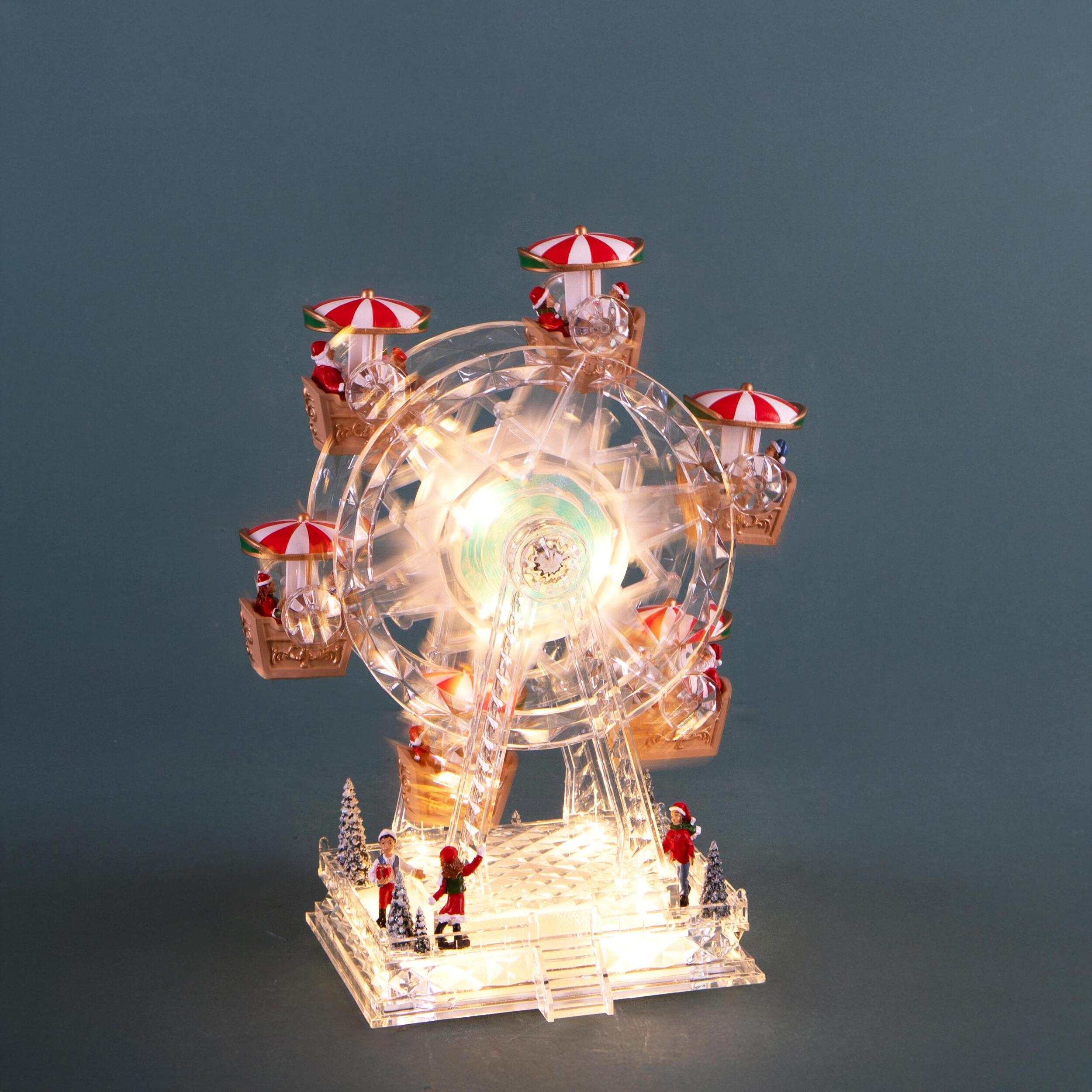 Giostra 20xh28 cm con santa led+musica int. - Pezzi 1 - ALTRO - Bianchi Dino SpA