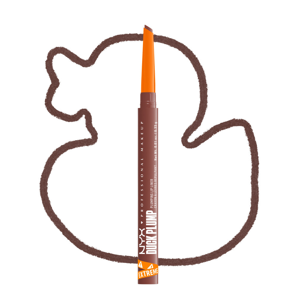 NYX Professional Makeup Duck Plump Plumping Lip Liner, crayon à lèvres, jusqu'à 10h de tenue, fini mat, Nude Flip