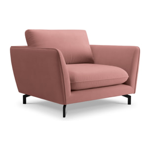 Fauteuil xl "Podium" en velours rose