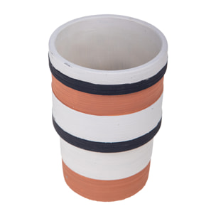 Vaso Vintage Alto 14Xh.20 Cm - Pezzi 3 - 14X20X14cm - Colore: Bianco - Bianchi Dino - Decori Casa E Complementi