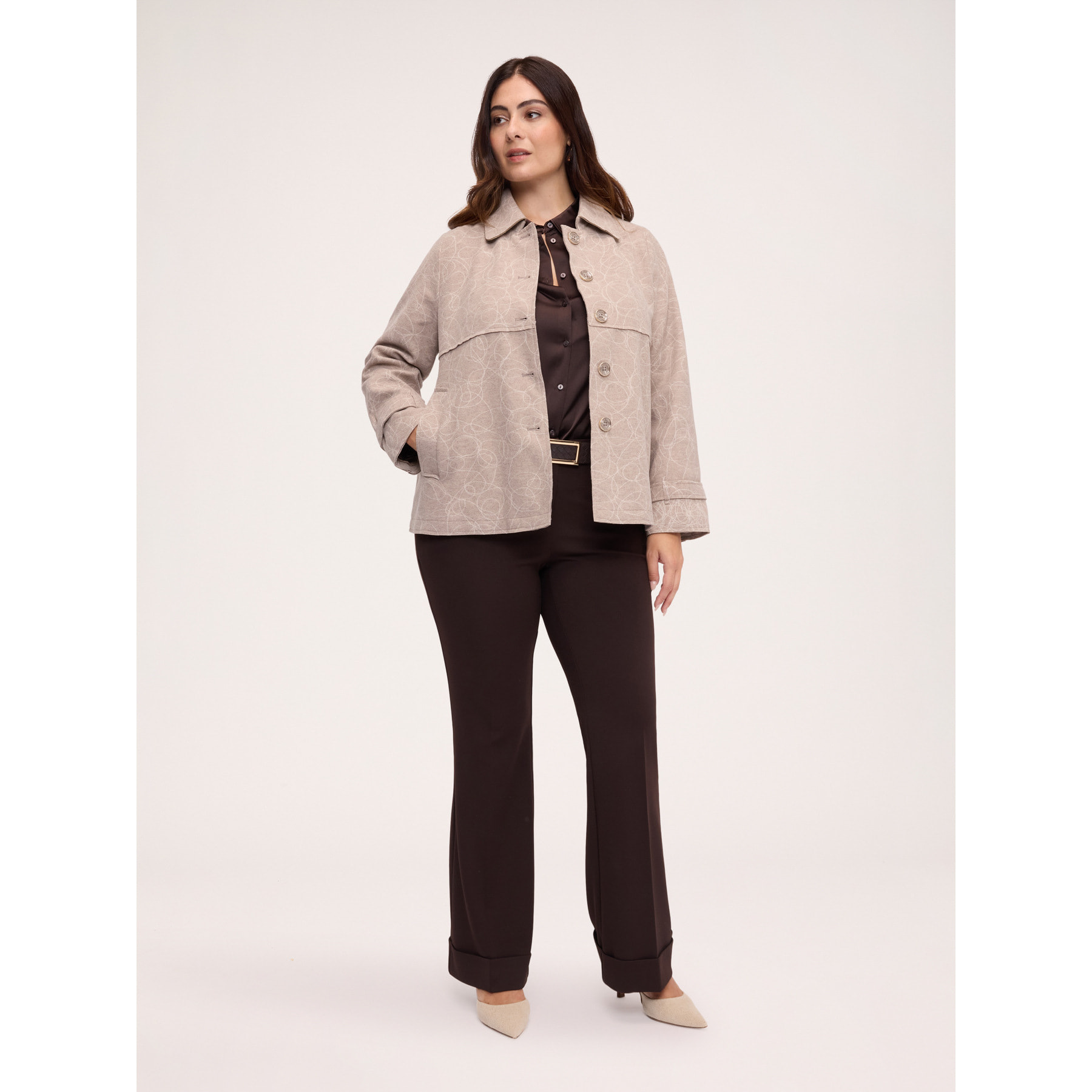 Fiorella Rubino - Giacca in tessuto ricamato - Beige