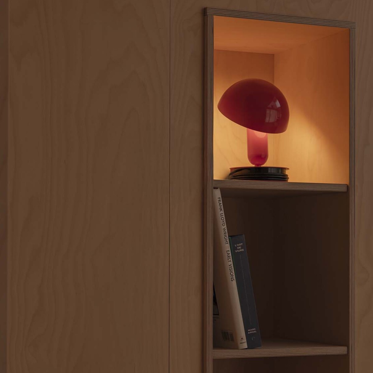 BELA Lampe de table pince rosso