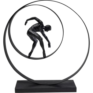 Déco danseur anneaux noir 45cm Kare Design