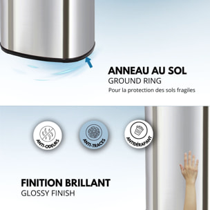 Poubelle automatique inox MAJESTIC argent 68L