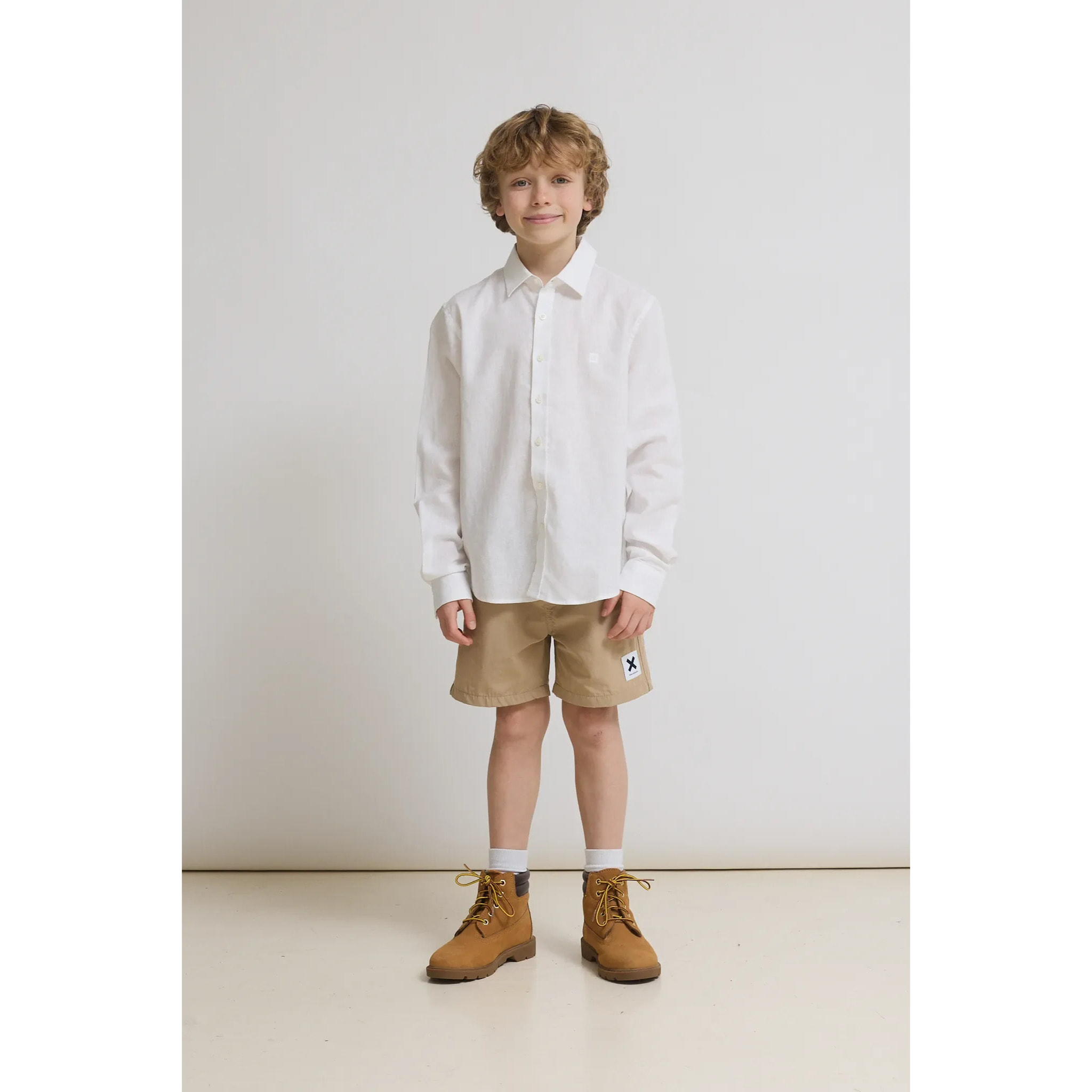 CAMISA KIDS DE LINO BLANCA