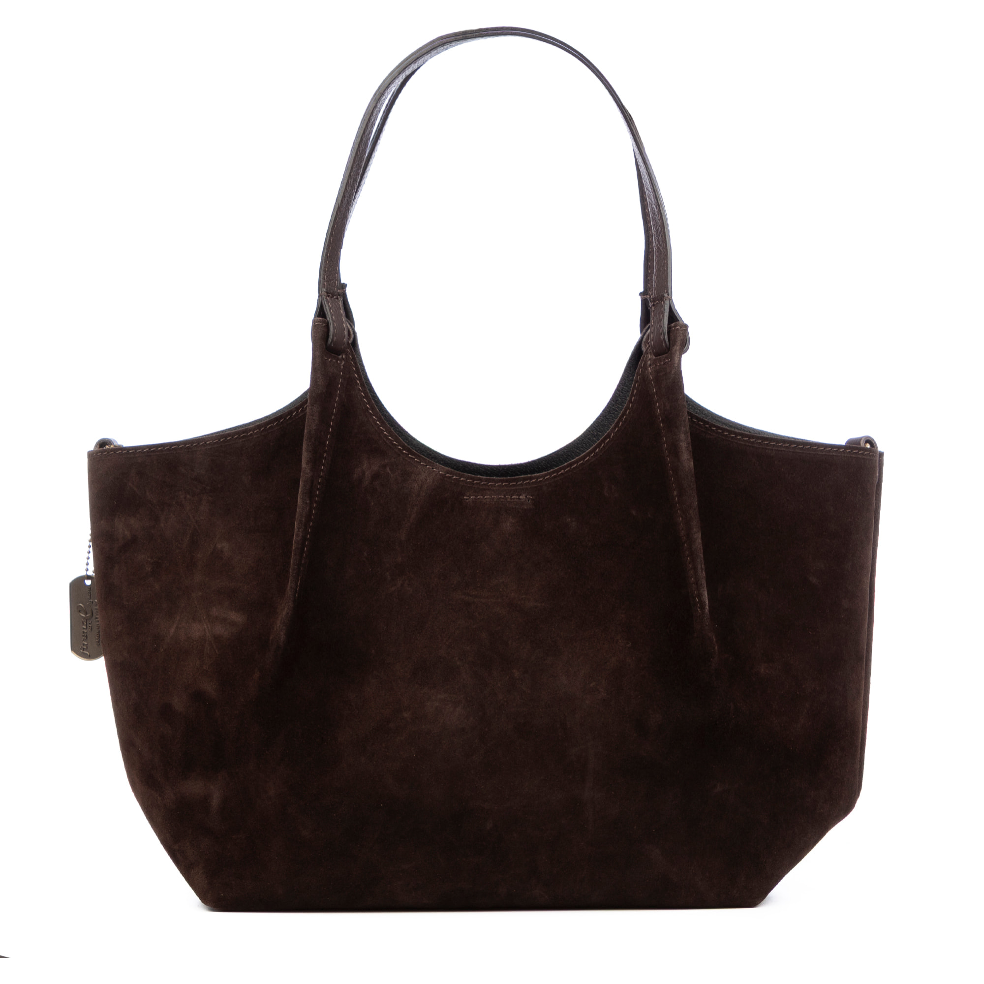 Bascapè Bolso Tote Mujer. Piel auténtica Gamuza.