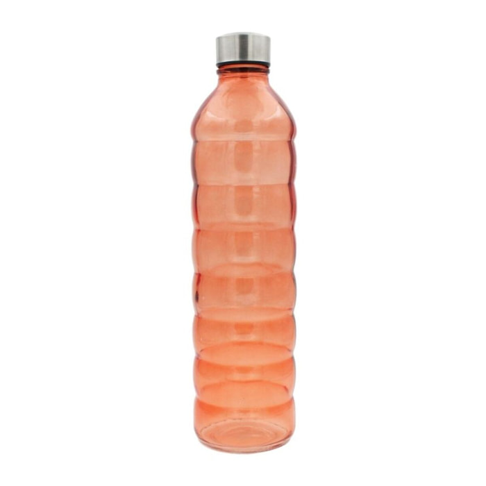 Bouteille orange en verre coloré, GLOUPOP