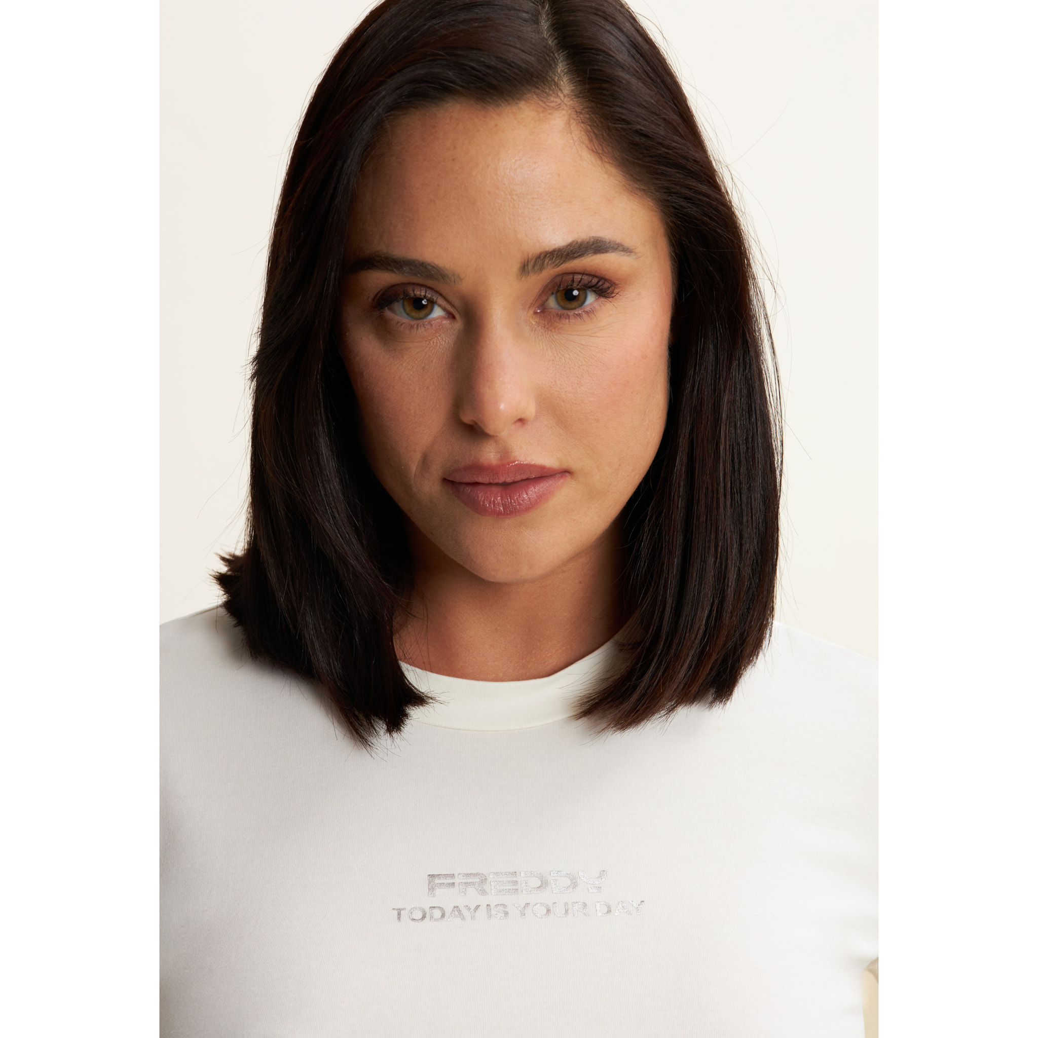 T-shirt cropped slim fit in jersey leggero