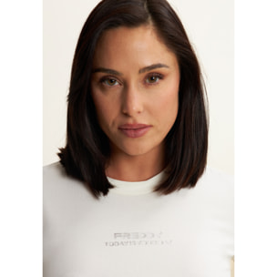 T-shirt cropped slim fit in jersey leggero