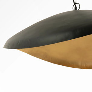 Suspension en métal noir et doré 74 cm - Pacha