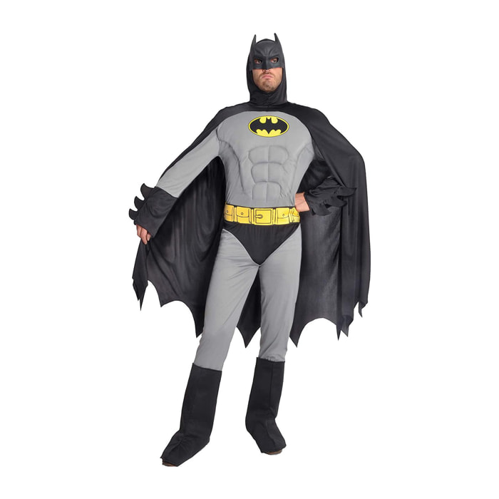 Costume Batman Classic Muscoli Pettorali Imbottiti Dc Comics Adulto