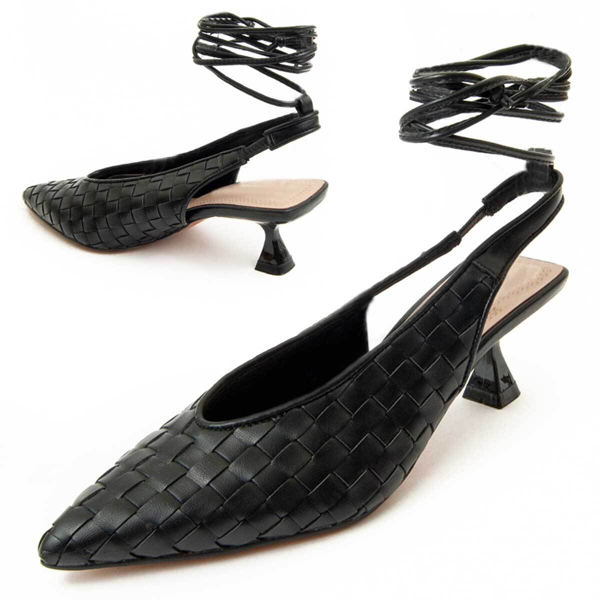 Zapato De Tacón - Negro - Altura: 6 Cm