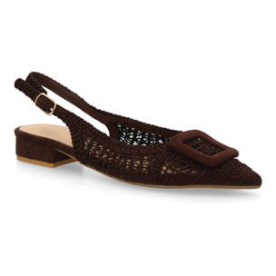 Zapato destalonado tejido elegante mujer