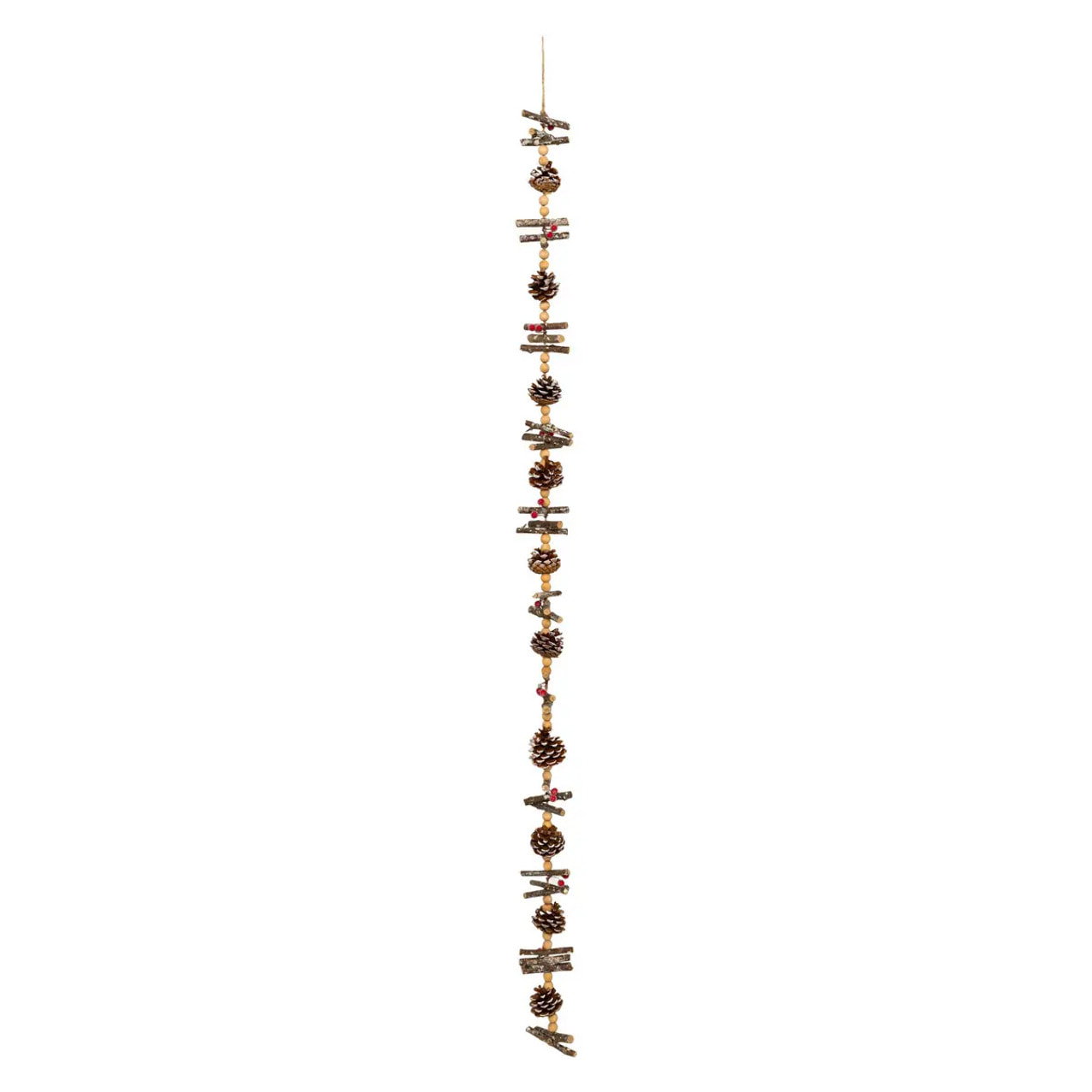 Guirlande pommes de pin et perles 1,5m