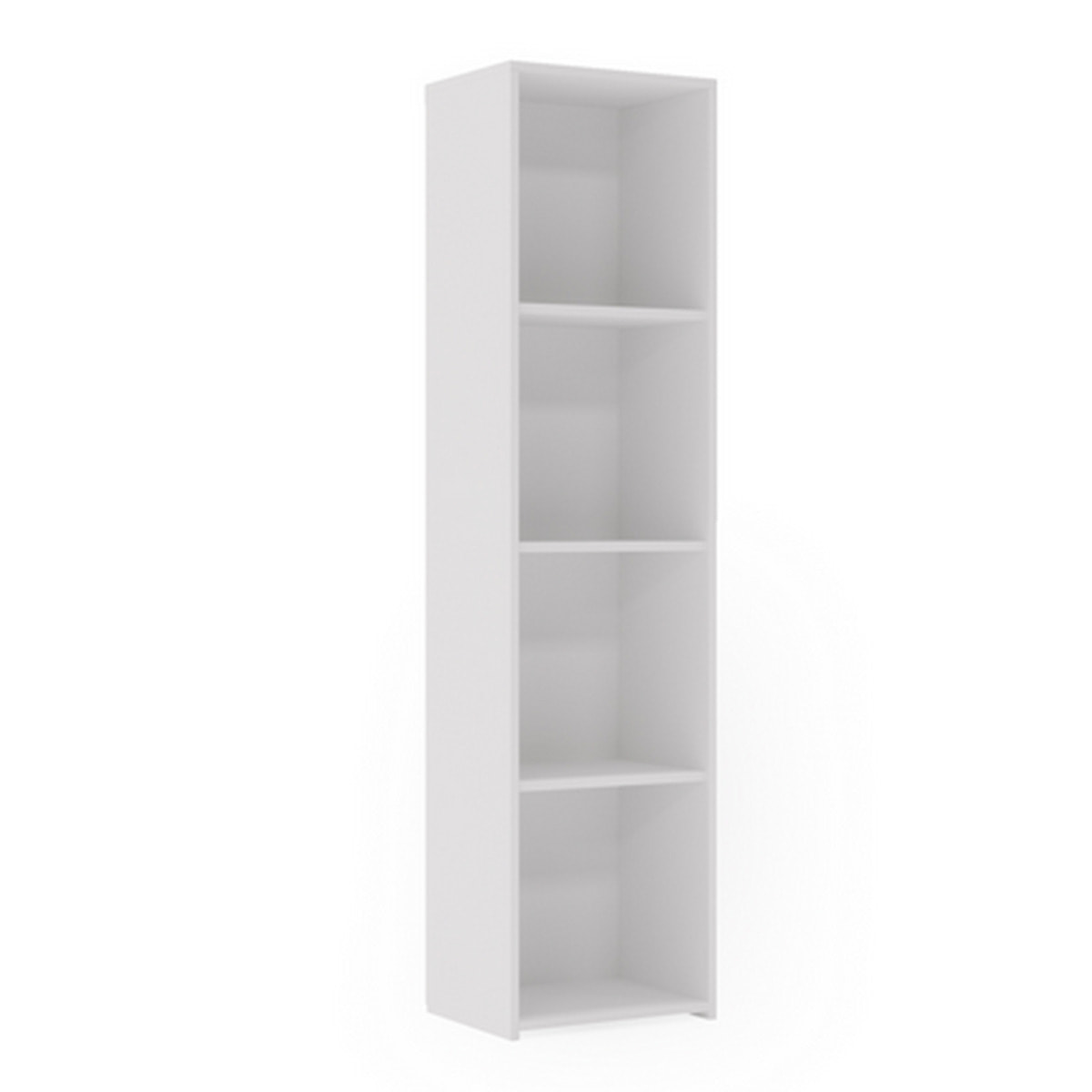Libreria a colonna LONI 160x40 cm bianca con 4 ripiani a giorno